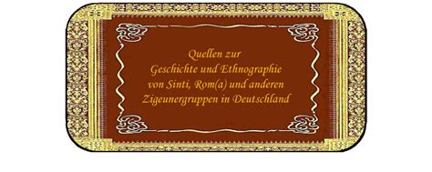 Zigeuner Im Rheinland Quellen Zur Geschichte Und Ethnographie Von