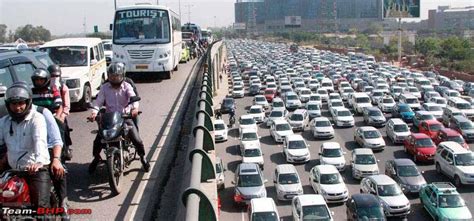 Delhi Gurgaon Expressway: 24 lanes shut, 15 km traffic jam - Team-BHP