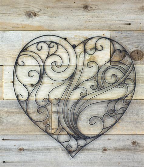 Heather Heart Metal Wall Decor Wall Art Etsy New Zealand