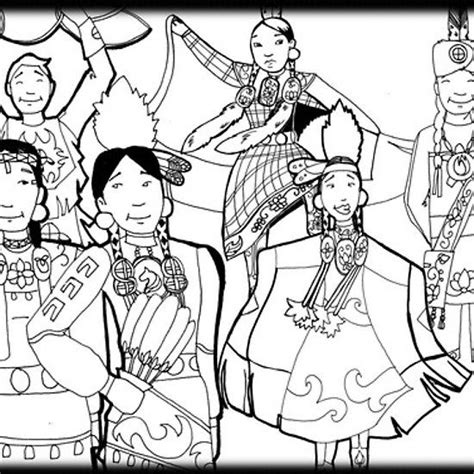 Pow Wow People Coloring Page People Coloring Pages Pow Wow Coloring