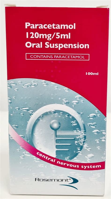 Paracetamol 120mg5ml Oral Suspension Pillsorted