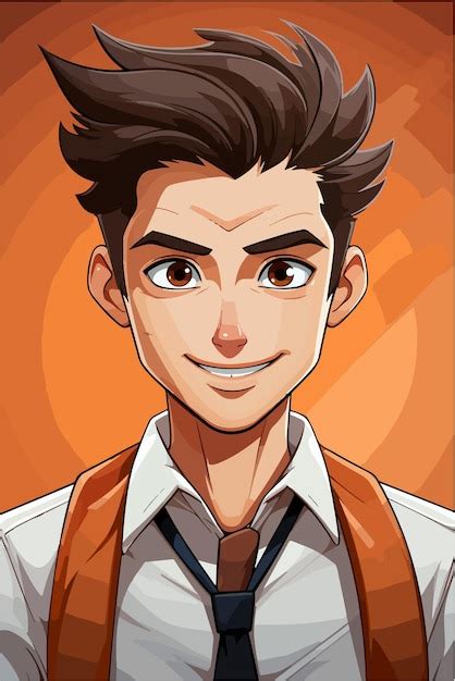 Premium Vector Anime Style Male Teacher