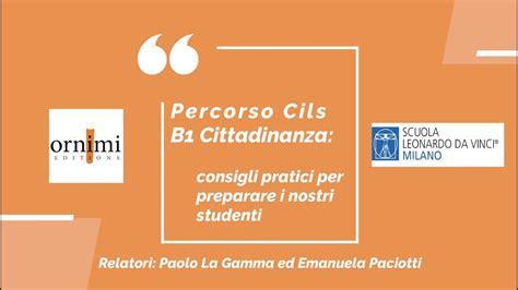 Cils B Cittadinanza Webinar Ornimi Editions Youtube