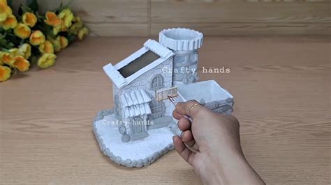 A Very Beautiful Craft Idea For Your Desk Cardboard Craft Idea Pen