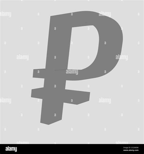 Ruble Symbol Sign Isolated Rouble Rub Russian Ruble Currency Symbol D