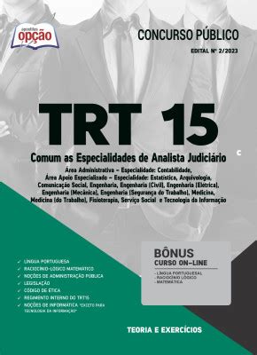 Apostila TRT 15 Comum as Especialidades de Analista Judiciário