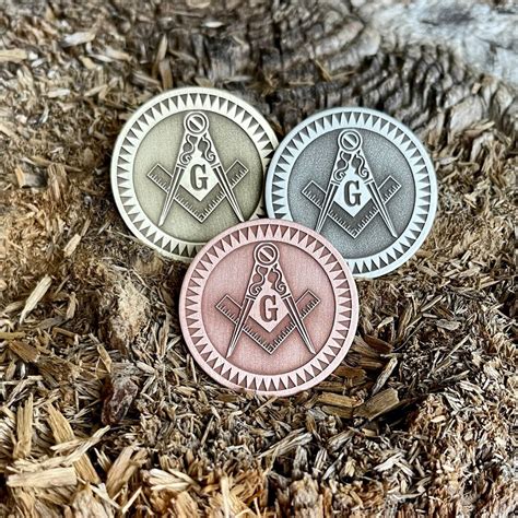 Freemasonry Coin Freemasonry Symbol Pendant Keychain Pin Badge Mm