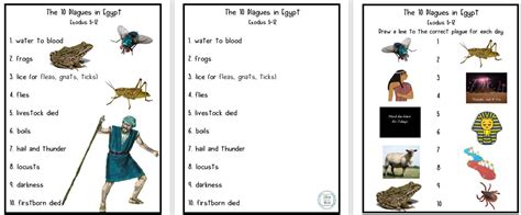 The Ten Plagues Of Egypt Worksheet