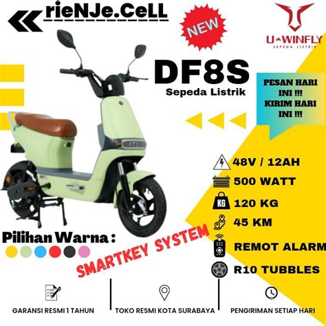 Jual SEPEDA LISTRIK NEW U WINFLY DF8S D8d 48V 12AH Uwinfly Terbaru