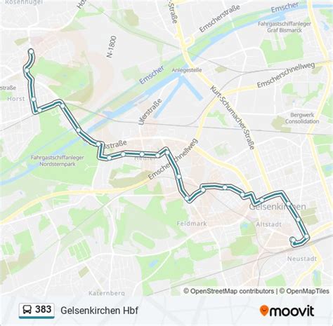 383 Route Fahrpläne Haltestellen Karten Gelsenkirchen Hbf