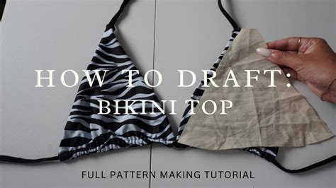 How To Make Bikini Top Pattern Pattern Making Diy Bikini Beginner Friendly Diy Sewing