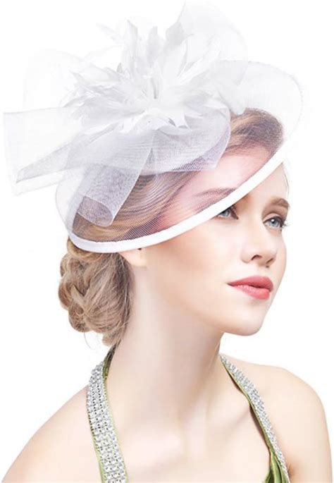 Bibi Mariage Femme Elégant Fascinator Hat Vintage Chapeau Nuptiale