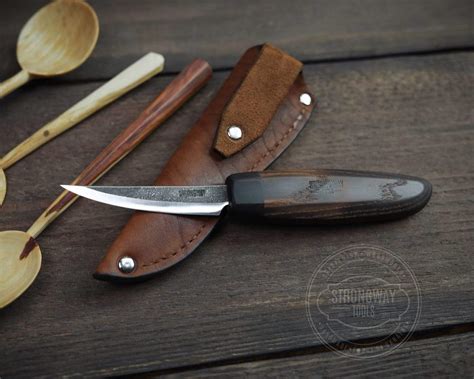 Carving Knife - Forged - Ash Wood Handle - The Spoon Crank