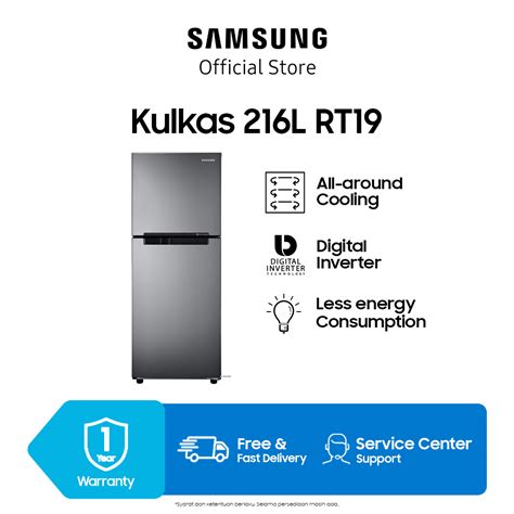 Jual Samsung RT19M300BGS Kulkas 2 Pintu 203 L Di Seller Blibli