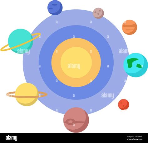 Planets In Solar System Brochure Element Design Stock Vector Image