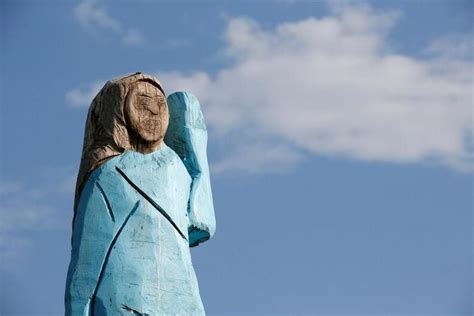 Rustic sculpture of Melania Trump unveiled near Slovenian home town ...