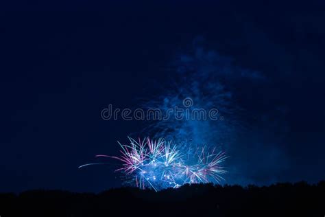 July Fourth Fireworks Display. Stock Image - Image of green, magenta ...