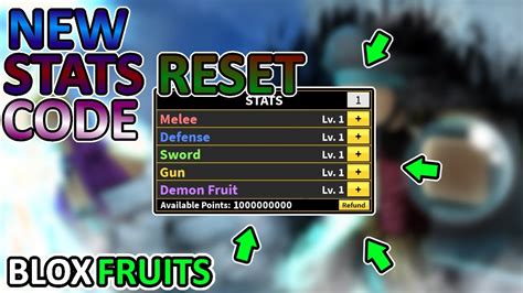 Roblox Blox Fruit Stats Reset Code Hướng Dẫn Và Tổng Hợp Mới Nhất