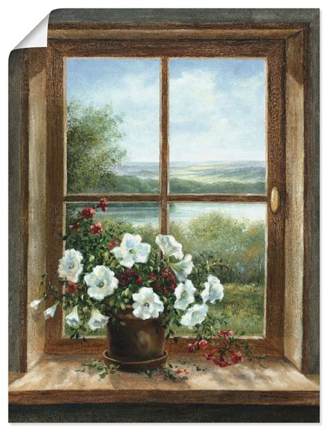 Artland Wandbild Blumen Am Fenster Arrangements 1 St Als