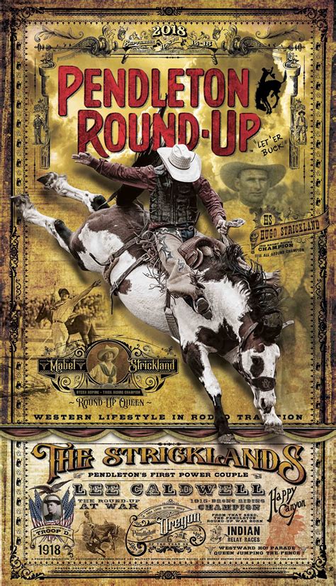 2018 Pendleton Round Up Rodeo Poster 18x32