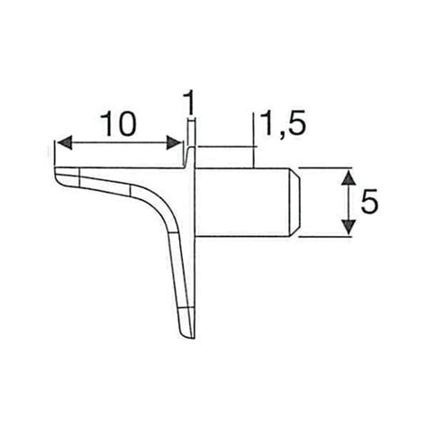 TOPFORM Bodenträger Ø5mm 1 Zapfen Zamak vernickelt KOCH Freiburg GmbH