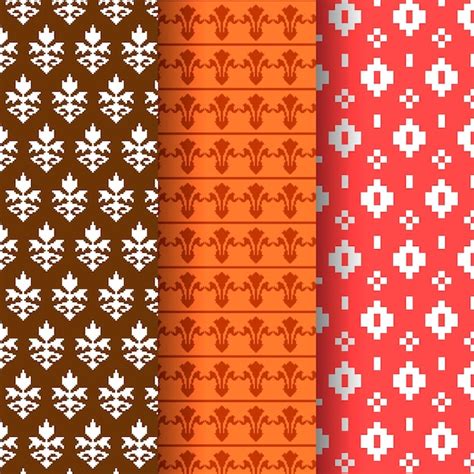 Premium Vector | Songket pattern collection