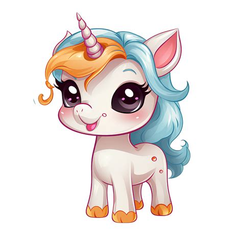 Ai generated cute unicorn 28052076 PNG