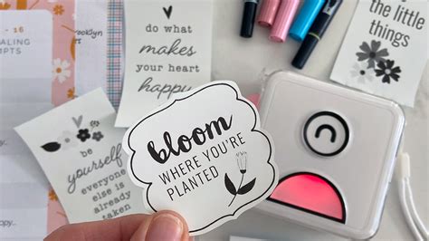 Printable Quote Stickers for Bullet Journal: print with Poooli Pocket ...