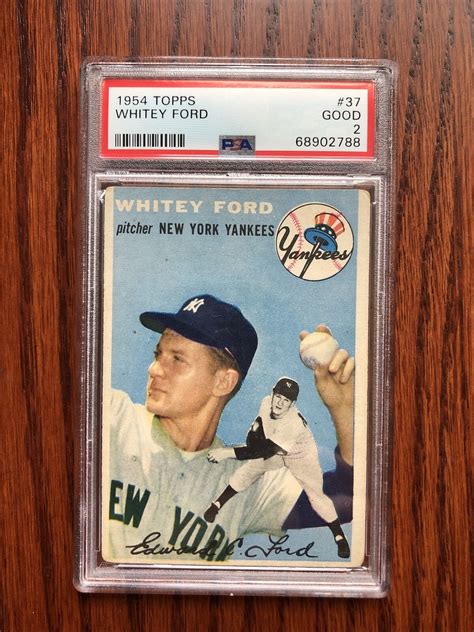 1954 Topps Whitey Ford New York Yankees 37 PSA 2 HOF EBay