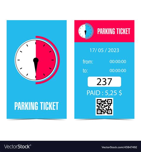 Parking Ticket Quittance Or Receipt Royalty Free Vector