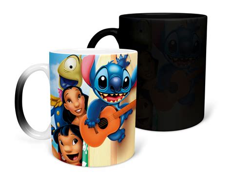 KUBEK MAGICZNY Z NADRUKIEM PREZENT LILO STITCH RÓŻNE WZORY DO WYBORU