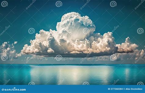 Serene Ocean Landscape With Majestic Clouds Perfect For Wallpapers