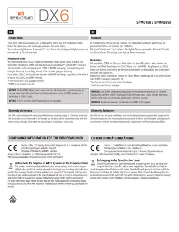 Spektrum DX6 Transmitter System MD2 manual | Manualzz