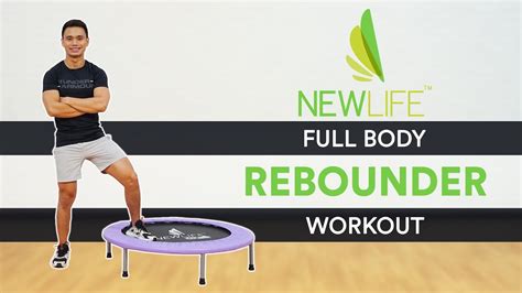 Full Body Rebounder Workout 1 Cardio Strength Core Youtube