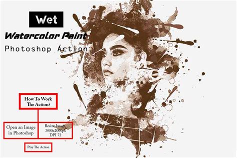 Wet Watercolor Paint Photoshop Action Invent Actions