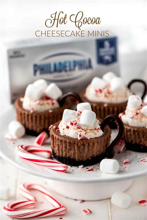 Ad Cute And Delicious Hot Cocoa Cheesecake Minis This Simple And Adorable Treat Ha Mini