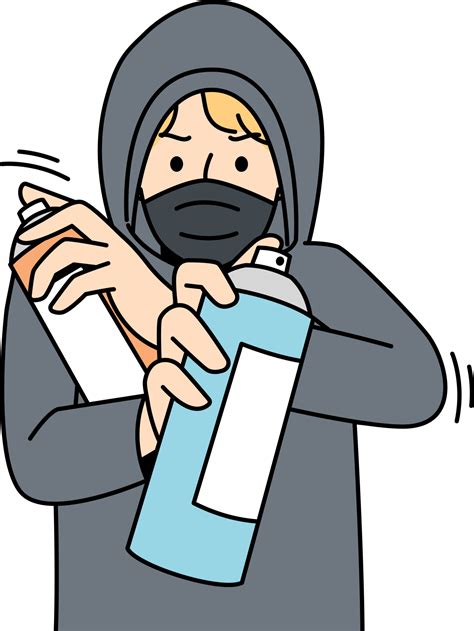 Man In Hood With Paint Spray 21469039 Png