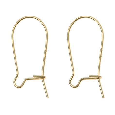 BEADNOVA Ear Wire Hooks 14K Gold Filled Kidney Earring Hook Wire