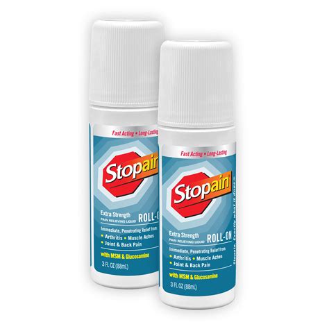 Stopain Extra Strength Pain Relieving Roll On Muscle Cramp Ache