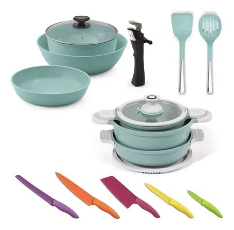 Batería De Cocina Jade Cook Smart Utensilios 24 Piezas Meses Sin