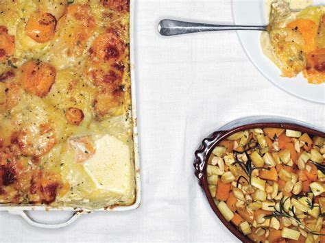 Scalloped Yukon Gold And Sweet Potato Gratin With Fresh Herbs Recipe