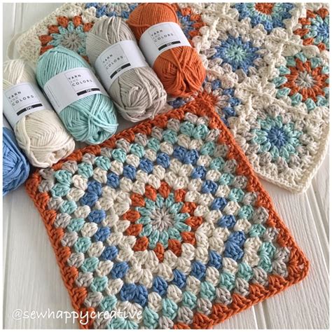 SewHappyCreative Epic Cushion Yarn And Colors Granny Square Crochet