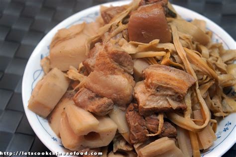 Chinese Festivals Recipe Stewed Lotus Root With Dry Bamboo Shoot And