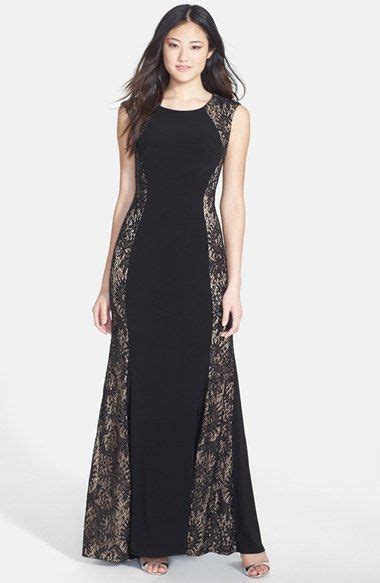 Xscape Sequin Lace Panel Jersey A Line Gown Nordstrom Maxi Dress