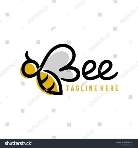 Honey Bee Logo Template Flat Images Stock Photos Vectors