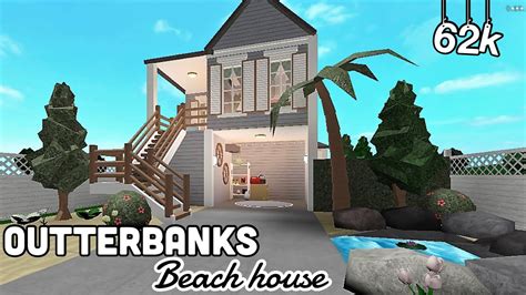 Outerbanks Beach House Bloxburg Speedbuild 62k YouTube