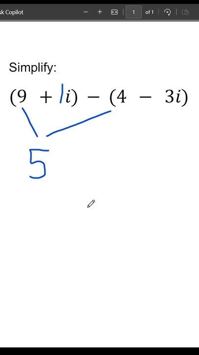 Easy Way To Subtract Complex Numbers Youtube