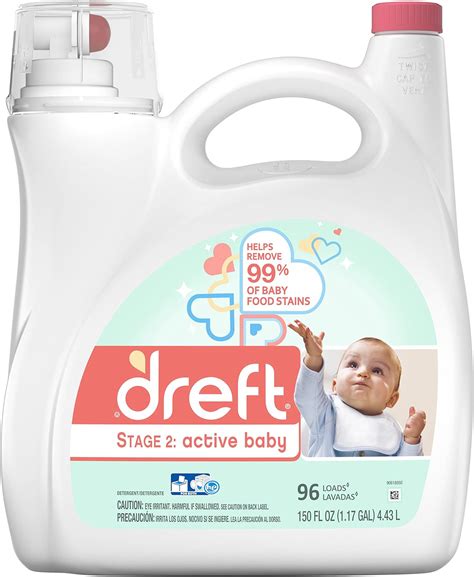 Amazon Dreft Dreft Stage 2 Active Baby Liquid Laundry Detergent