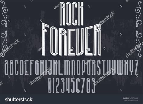 Font Alphabet Script Typeface Handcrafted Handwritten เวกเตอร์สต็อก