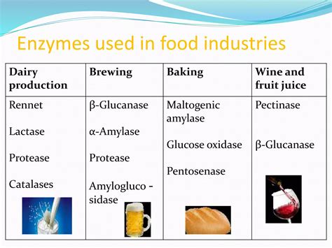 Enzymes Used In Food Industry Ppt Free Download